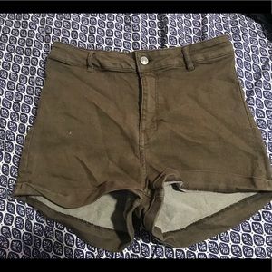 Olive green shorts